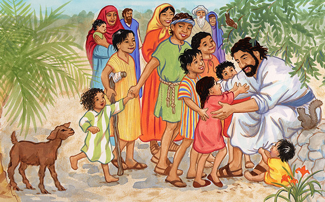 Jesus and the Children Illustration