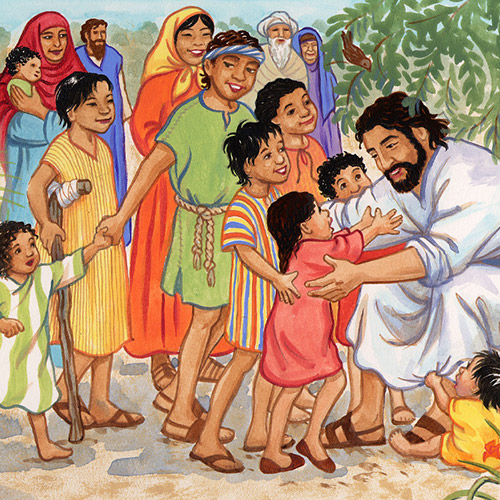 Jesus and the Children Illustration
